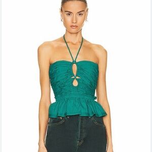 Ulla Johnson Teal Adaleigh top.